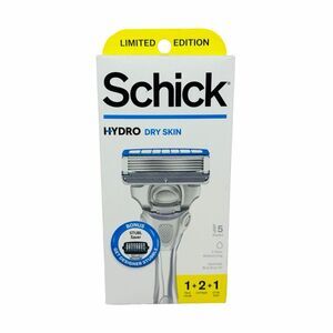 Schick Hydro 5 Blade Dry Skin Razor Handle + Stubl Saver - Limited Edition